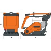 Belle PCX 13/40 16" Petrol Compactor Plate - Loncin Engined